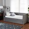 Baxton Studio Larkin Modern and Contemporary Grey Velvet Fabric Twin Size Daybed with Trundle 187-11460-Zoro - alternate 4